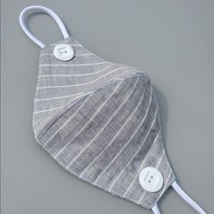Stripe linen face cover mask